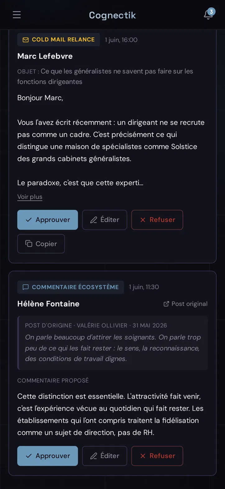 Phase 5 Conversion · message prêt à valider